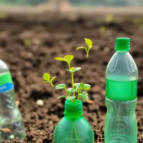 troca garrafas PET por mudas de plantas