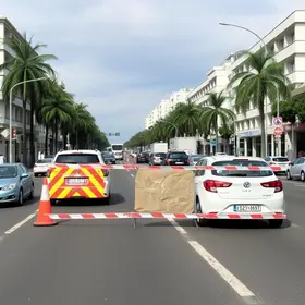 interdição parcial na Avenida Ailton Gomes