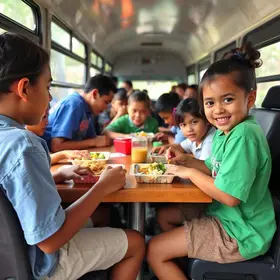 merenda e transporte