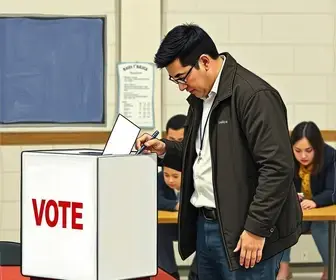 votação no E.E.I.F. Isaac Quirino Teixeira